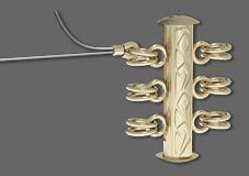 Beading wire on multi-strand clasp